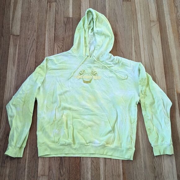 Cooney Island Picnic PARTY WAVE PUFF PRINT GRAPHIC PULLOVER HOODIE neon yellow - Picture 3 of 6